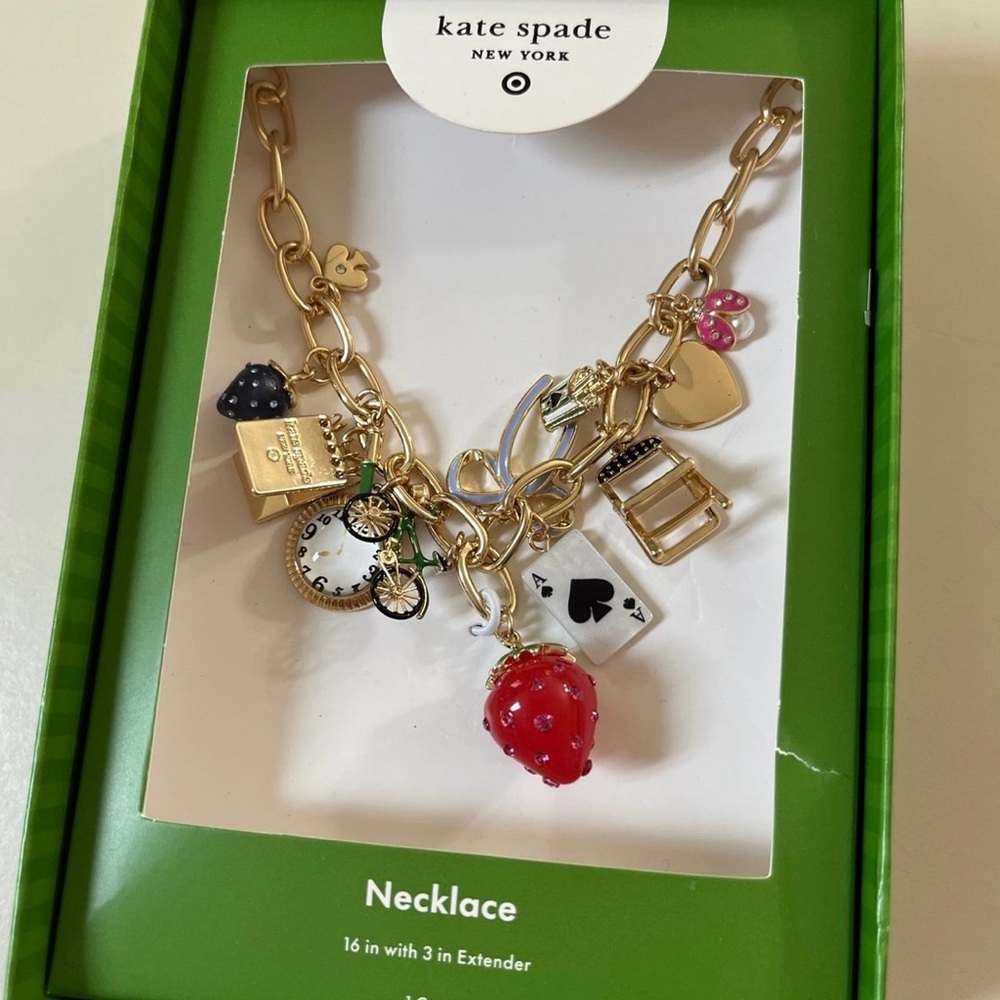 ♠️ Kate Spade x Target Charm Necklace - NEW w/tags - Limited Edition